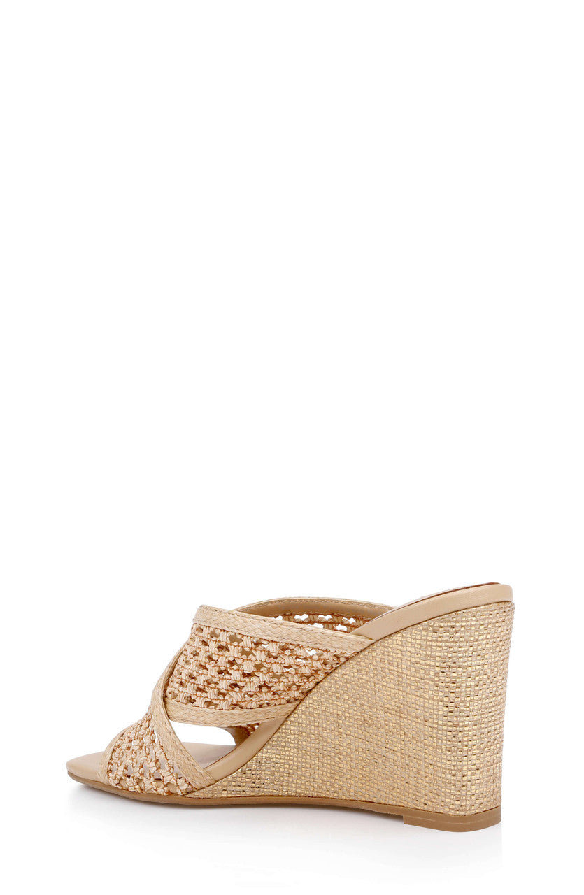 Natural Rafi | Xandria Wedge Slide Sandal Back Side
