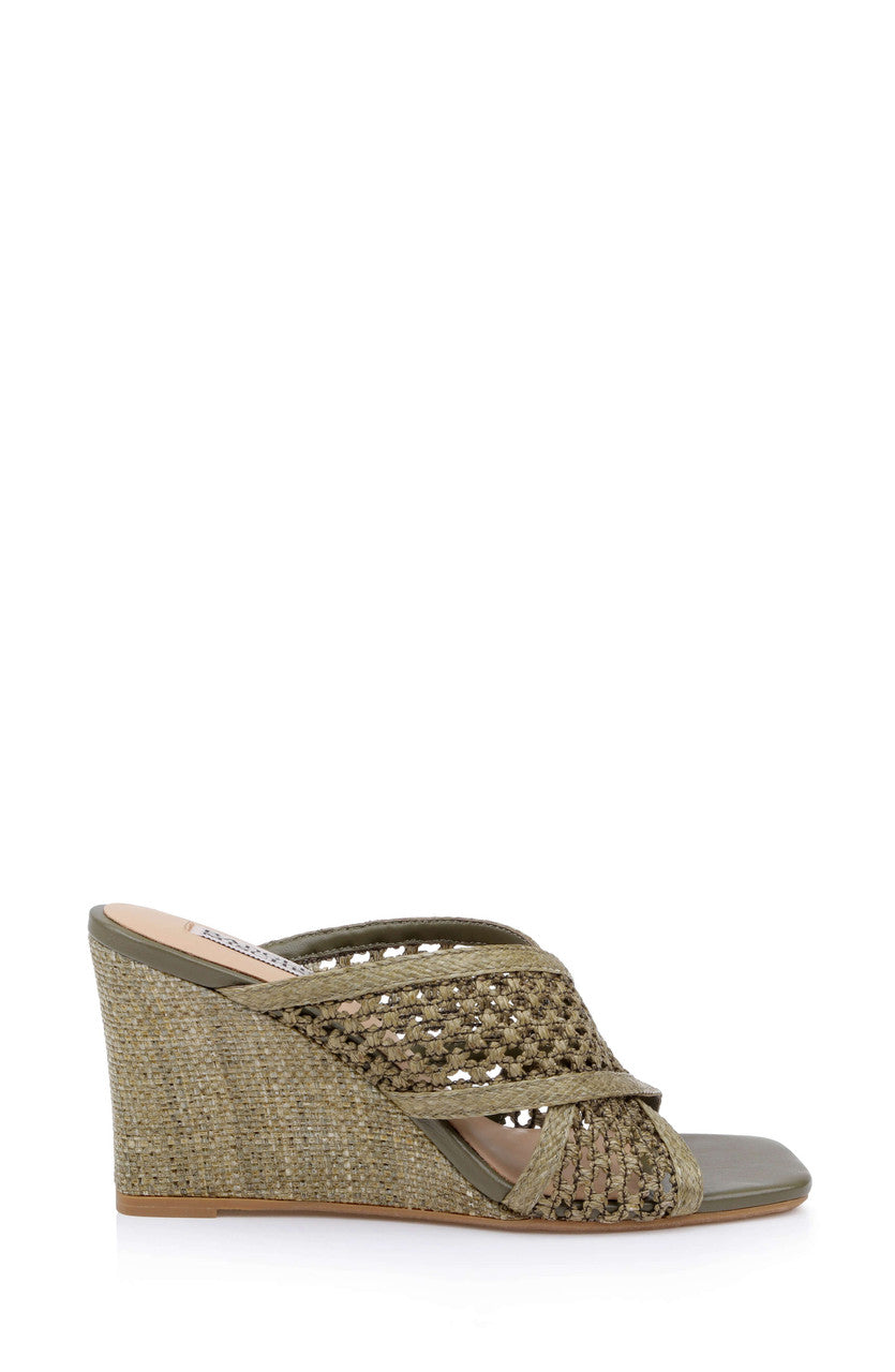Olive Rafi | Xandria Wedge Slide Sandal Side