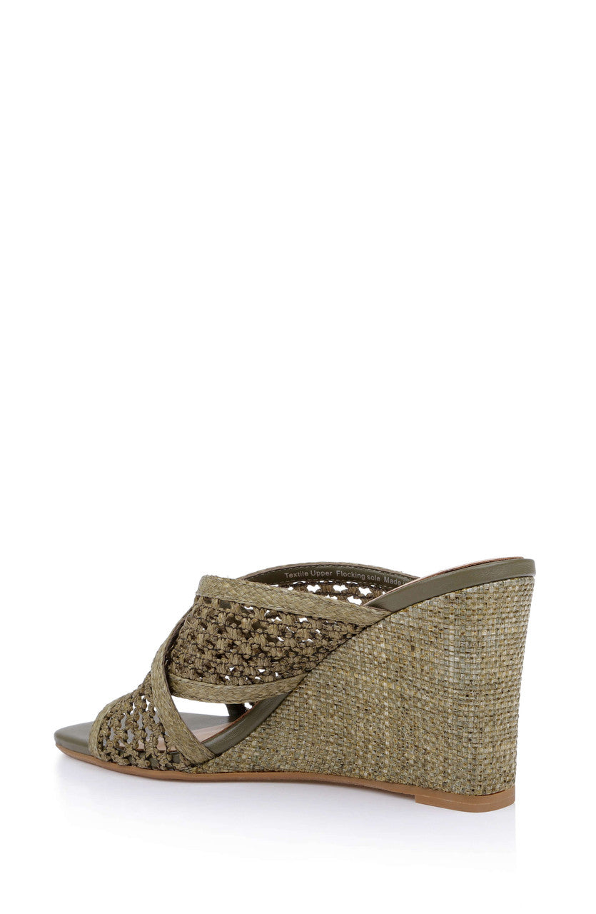 Olive Rafi | Xandria Wedge Slide Sandal Back Side