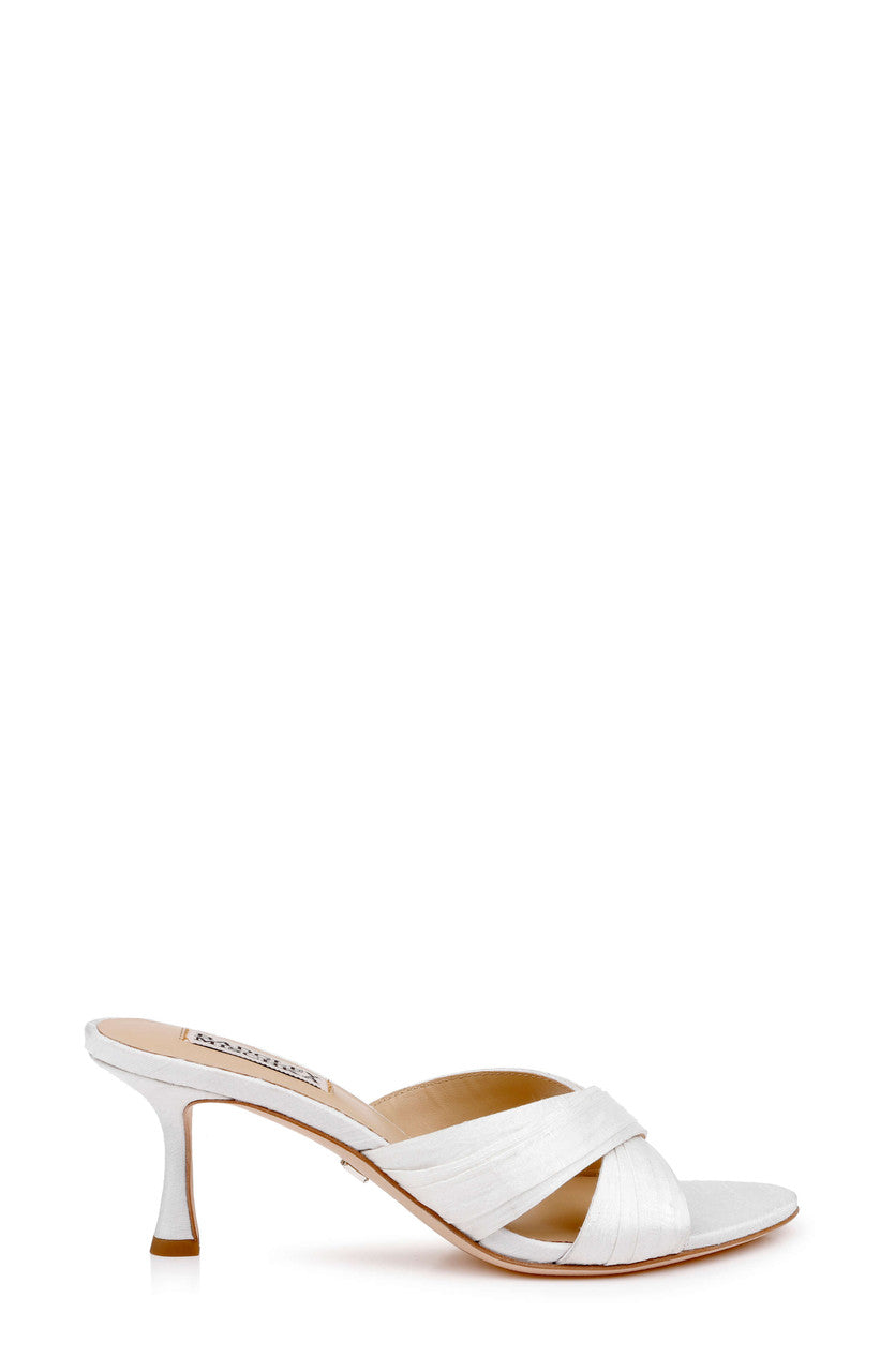 Ivory Silk | Xania Heeled Sandal Side