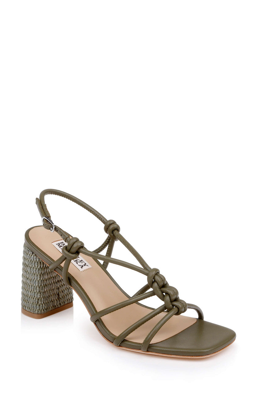 Olive Leather | Xiara Slingback Sandal Front Side