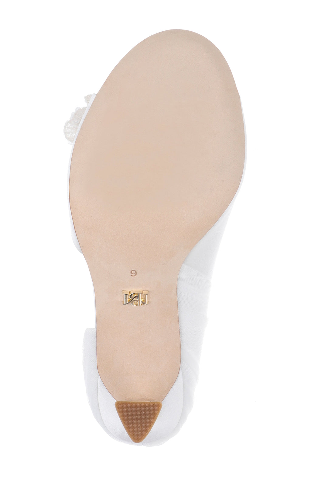White Satin | Yana Peep Toe d'Orsay Pump Sole