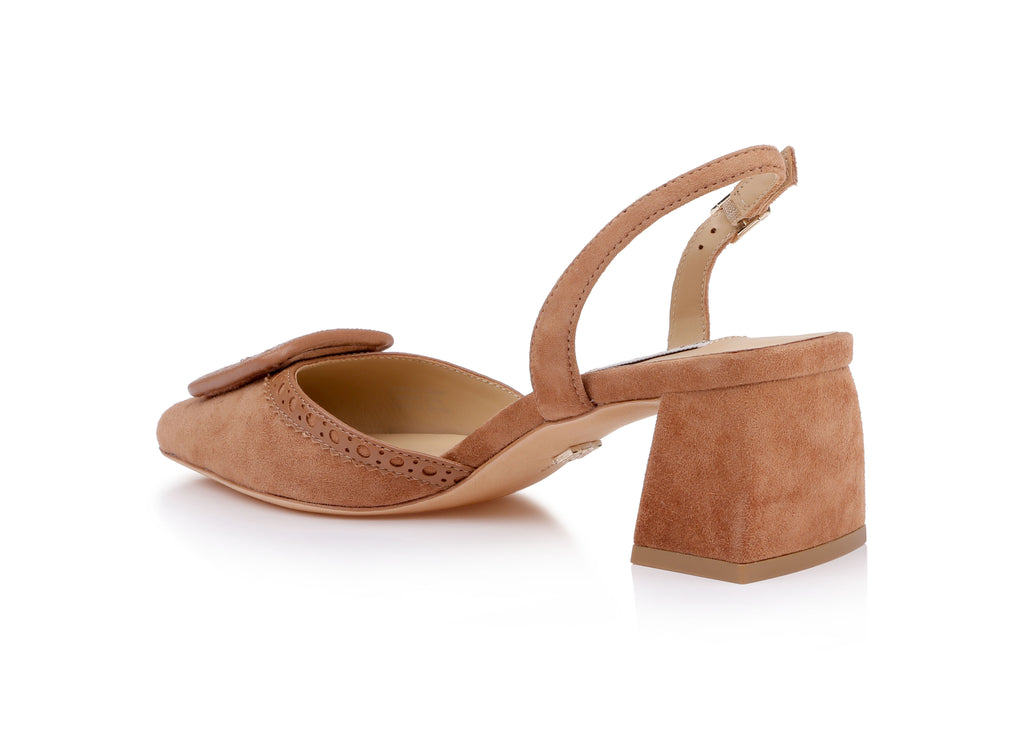 Coffee Suede | Yaneli Slingback Pump Side