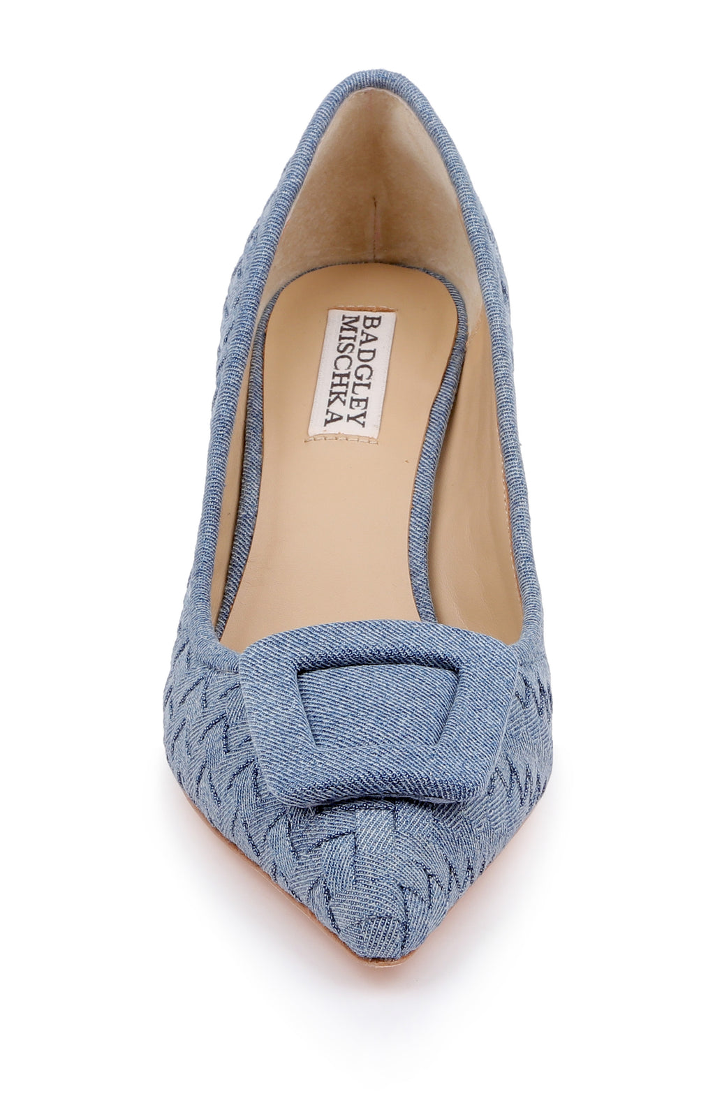 Light Denim | Yanet Pointed Toe Pump Front
