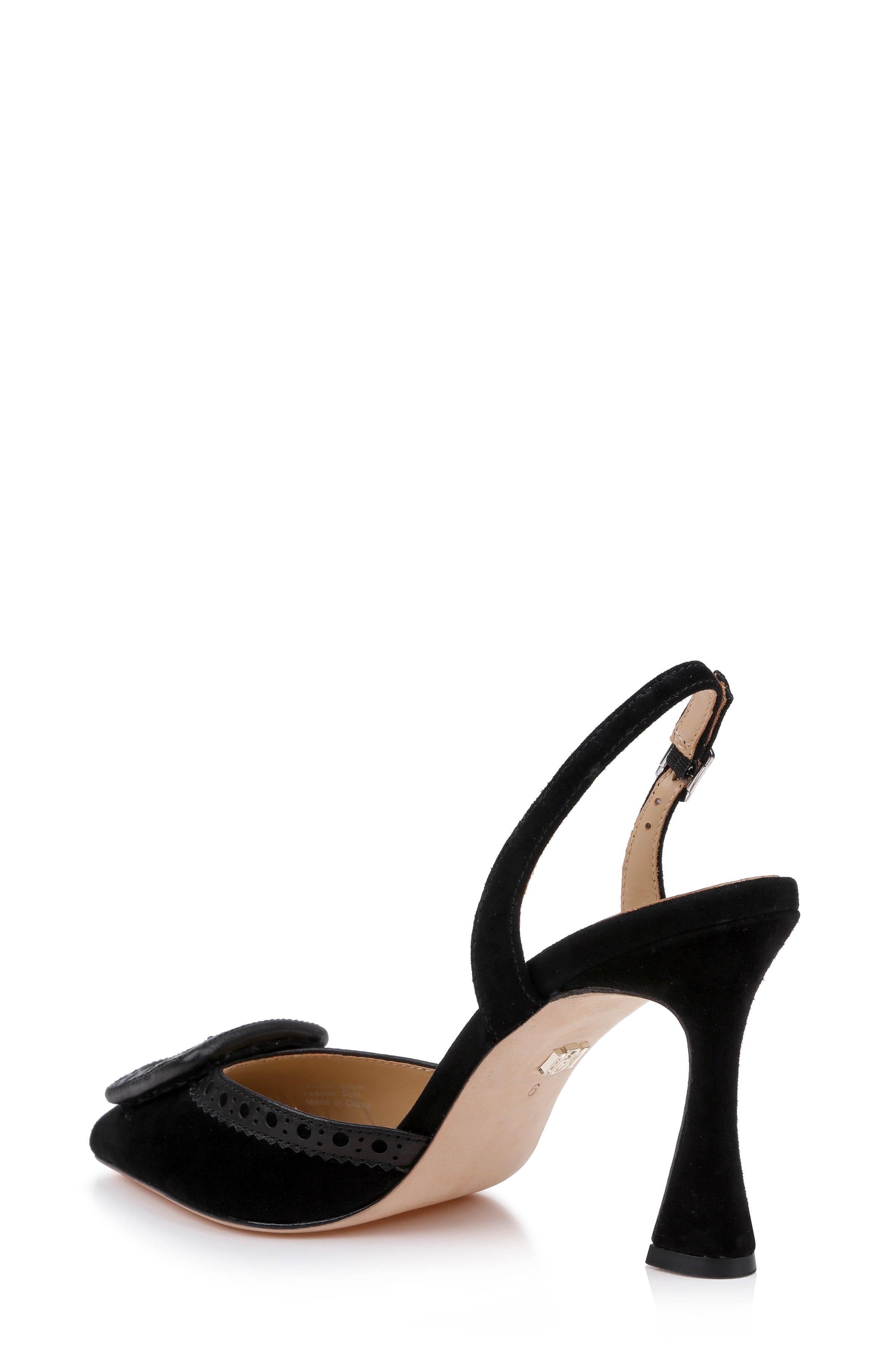 Black Suede | Yanira Suede Slingpack Pump Back Side