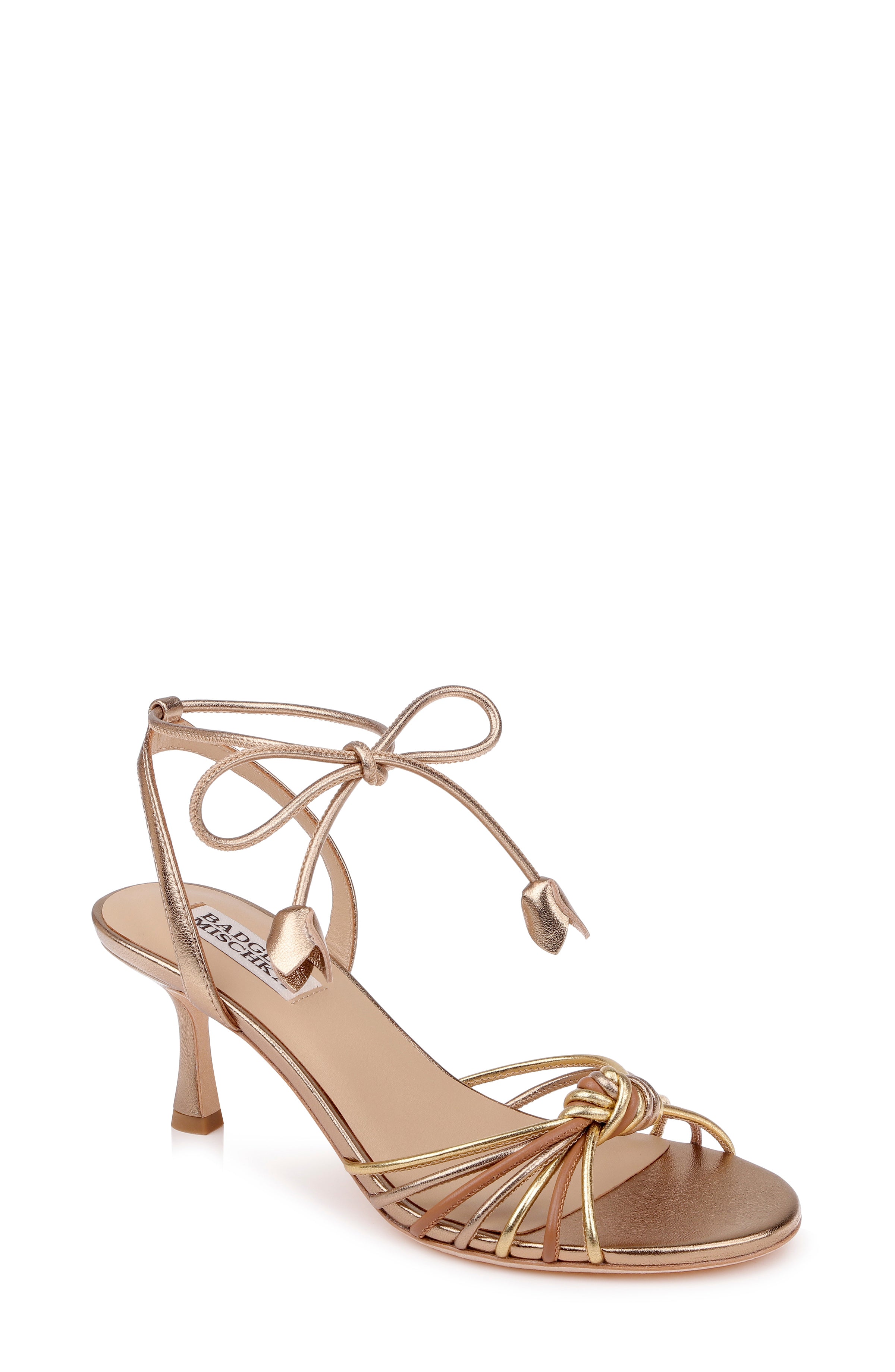 Multi | Yelena Leather Ankle Strap Sandal Front Side