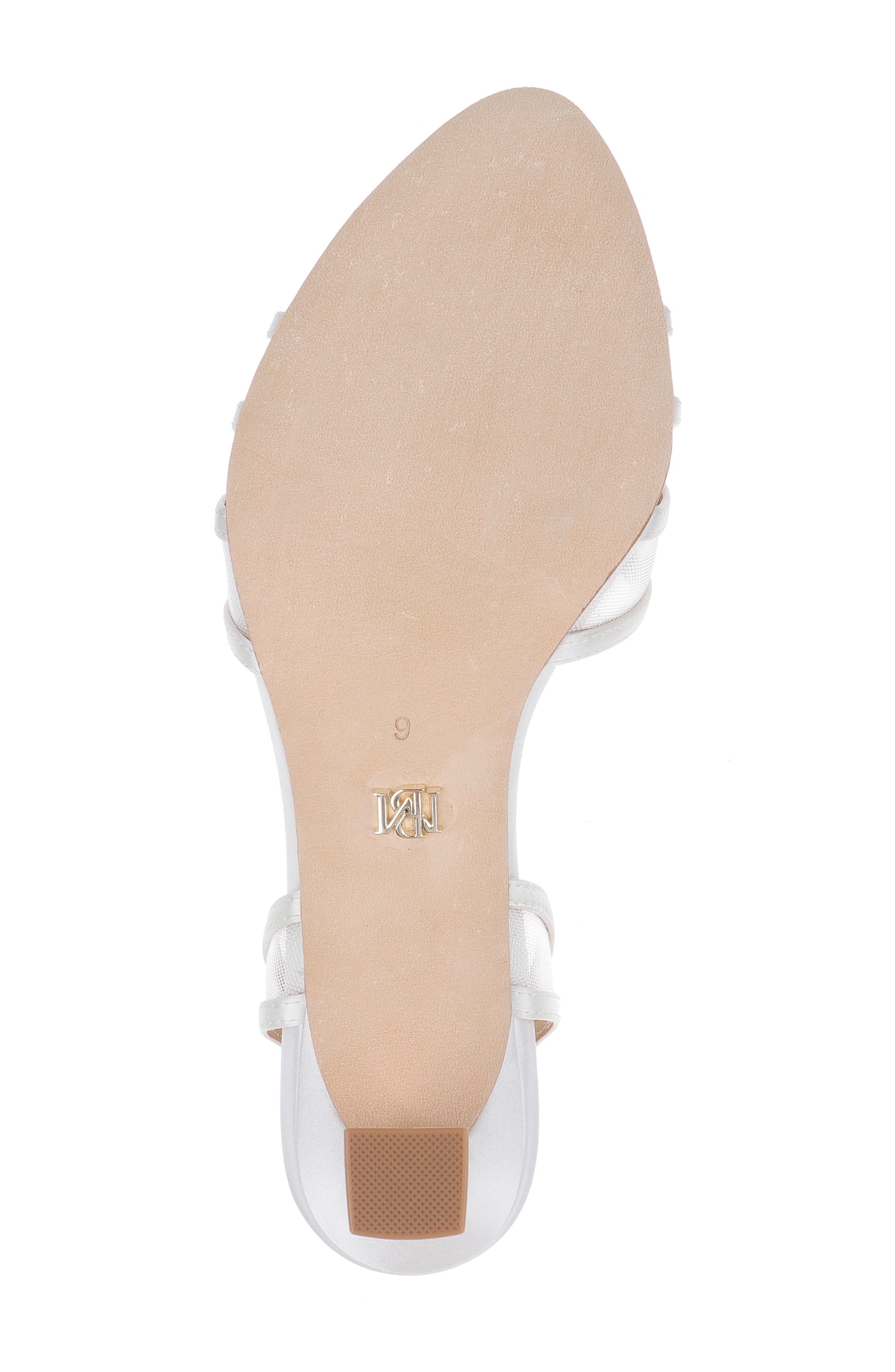 White Satin | Yoana Kitten Heel Slingback Sandal Sole
