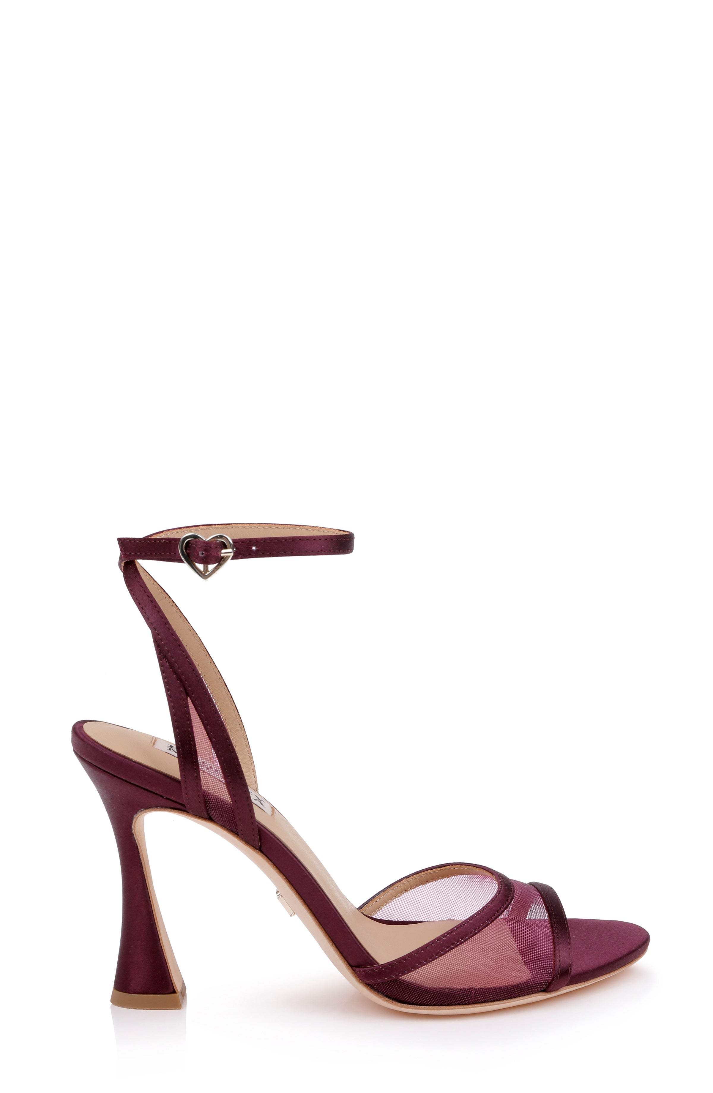Cherry Satin | Ysabel Mesh Ankle Strap Sandal Side