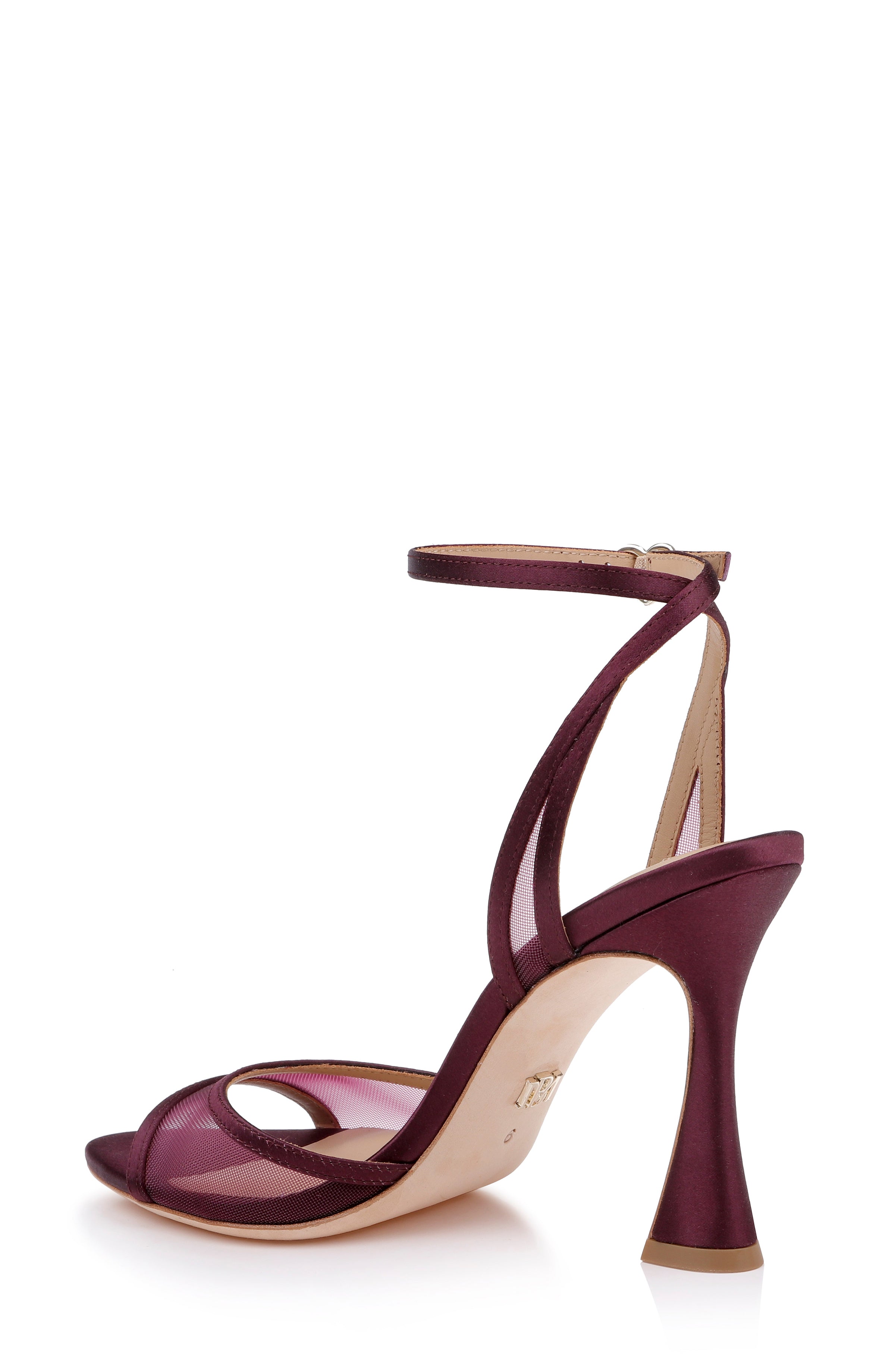 Cherry Satin | Ysabel Mesh Ankle Strap Sandal Back Side
