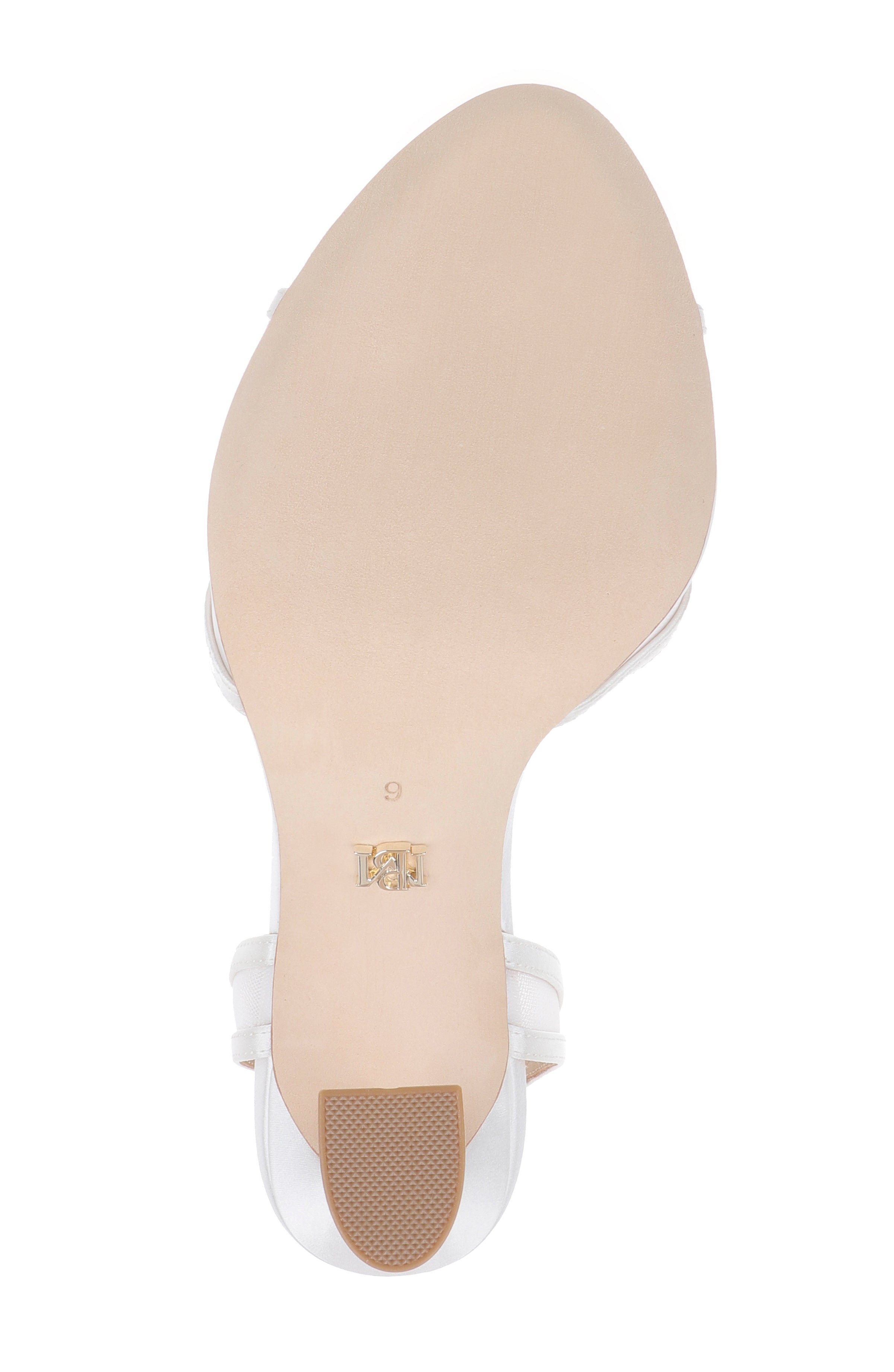 White Satin | Ysabel Mesh Ankle Strap Sandal Sole