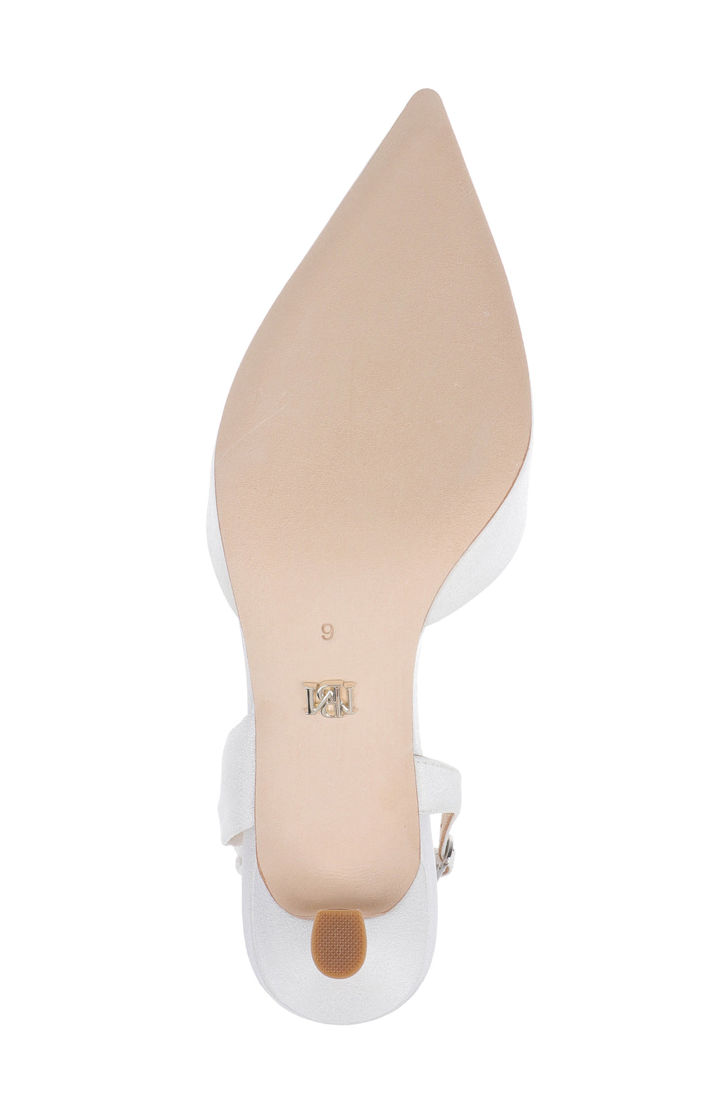 White Crepe | Yuan Bow Slingback Pump Sole