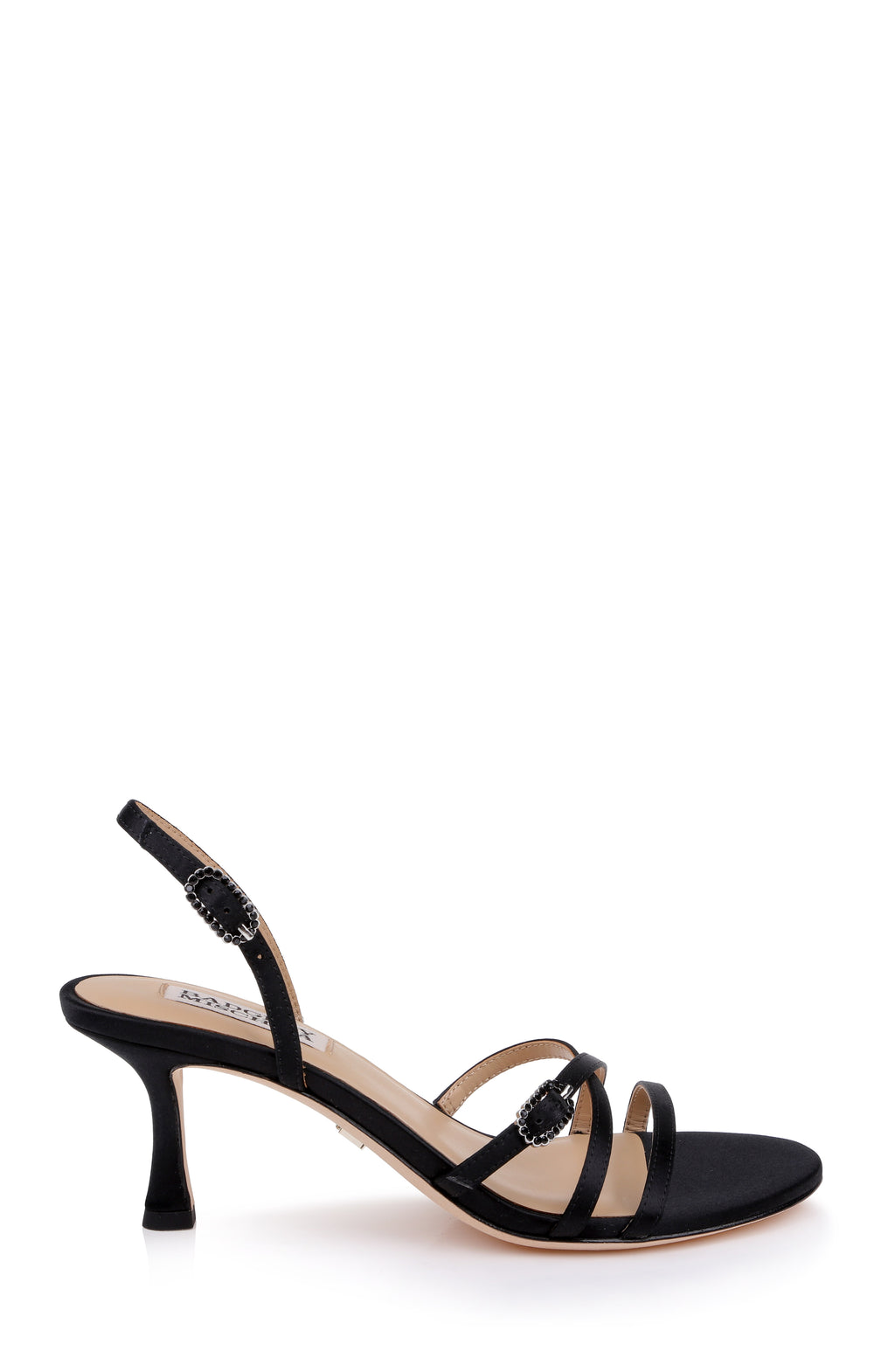 Black Satin | Yukon Slingback Sandal Side