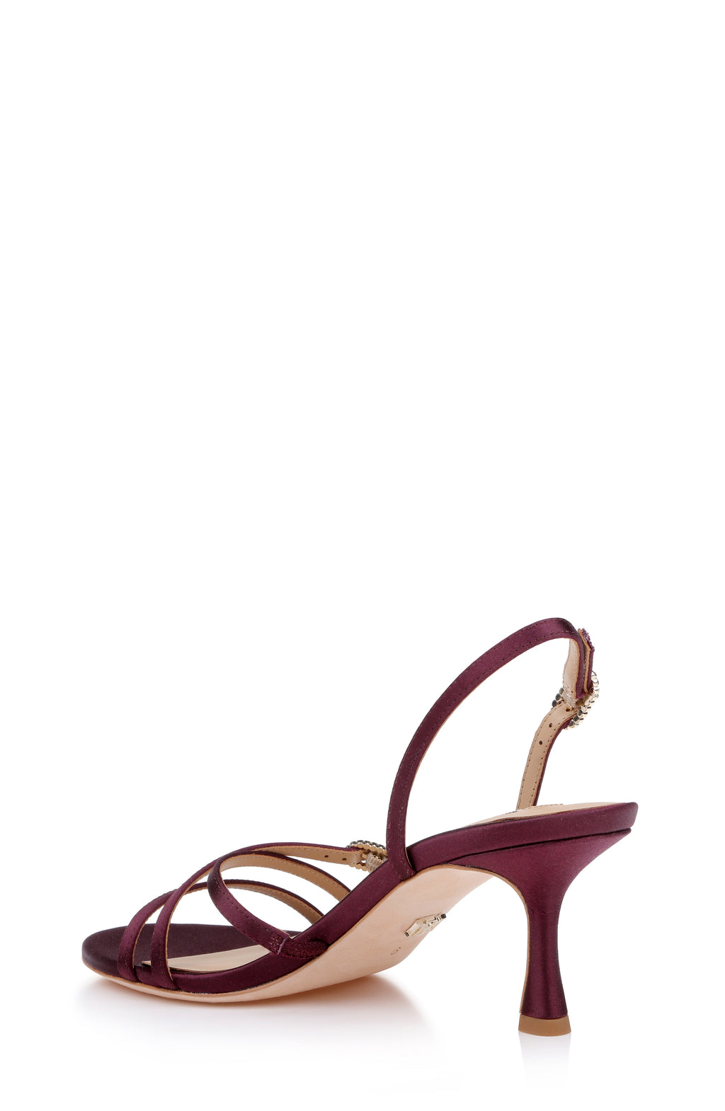 Cherry Satin | Yukon Slingback Sandal Back Side