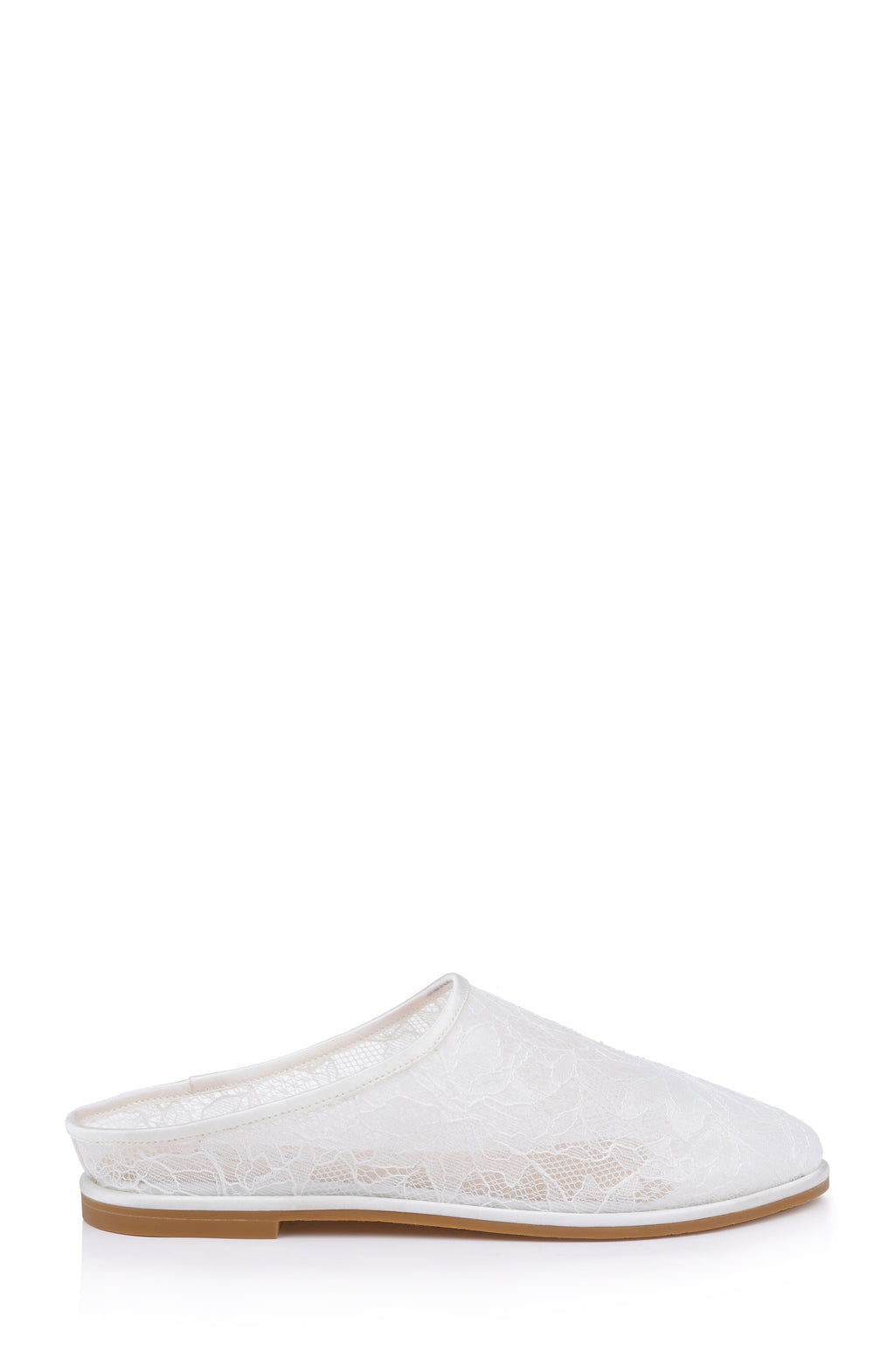 White Lace | Yumi Mesh Mule Side