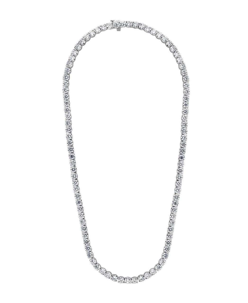 White Gold | 28 1/2CTTW Diamond Tennis Necklace Alt Front