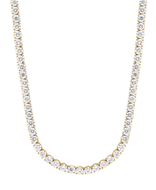 Yellow Gold | 28 1/2CTTW Diamond Tennis Necklace Front