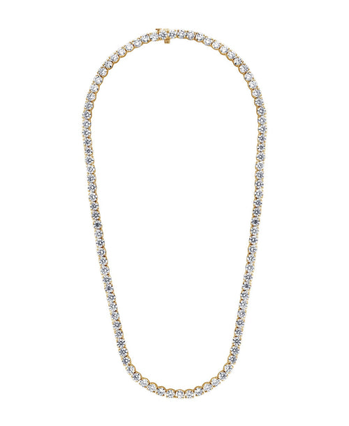 Yellow Gold | 28 1/2CTTW Diamond Tennis Necklace Alt Front