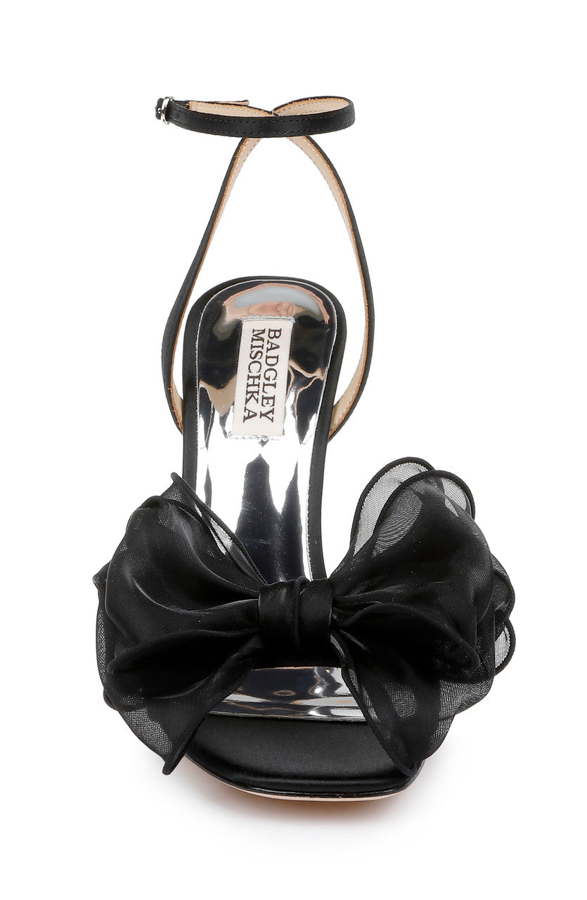 Black | Nessie Bowed Stiletto Heel