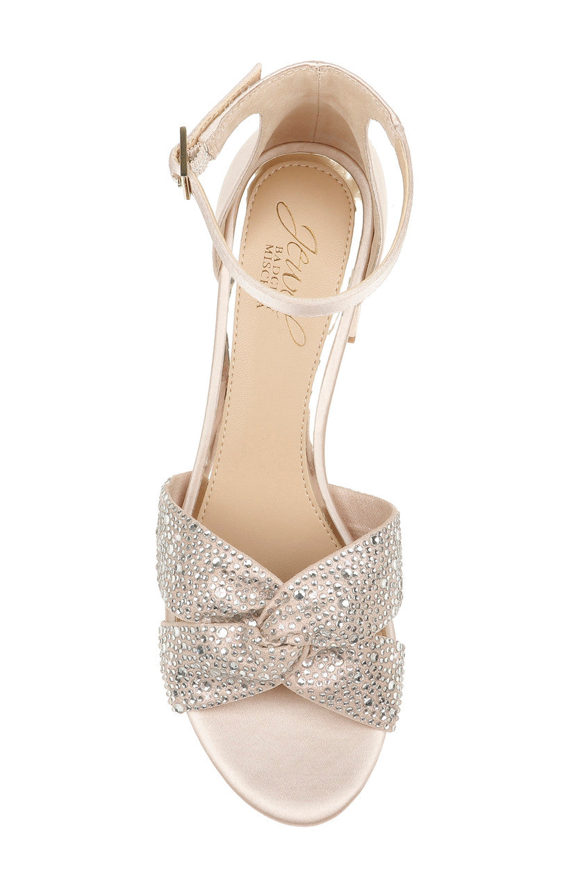 Champagne | Nicolette Ankle Strap Block Heel