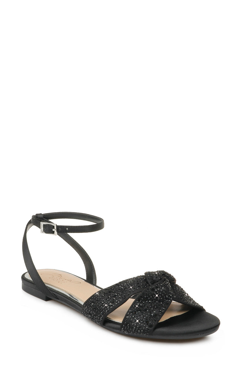 Black | Nicole Strappy Flat Sandal