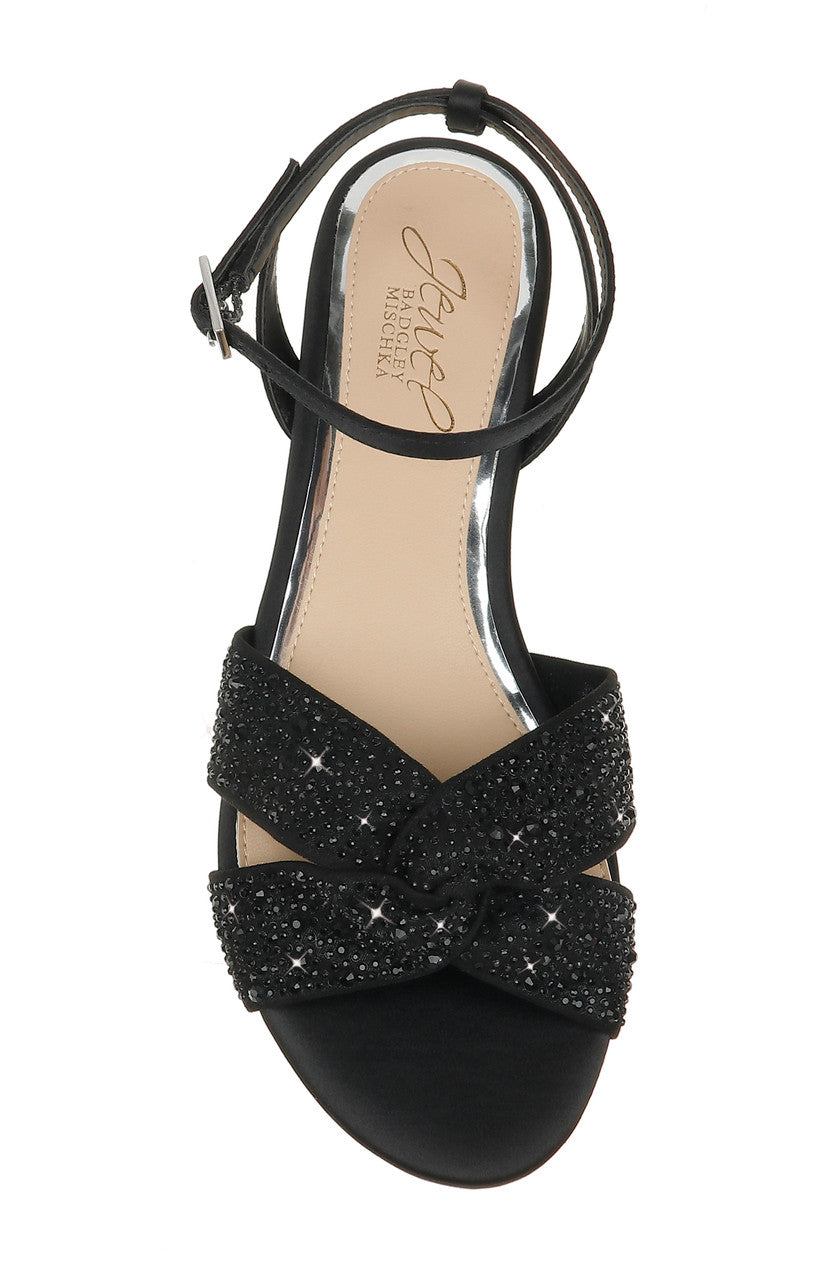 Black | Nicole Strappy Flat Sandal
