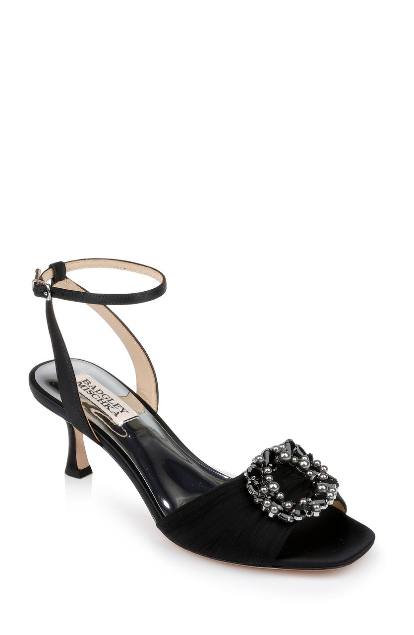 Black | Nimah Feminine Kitten Heel