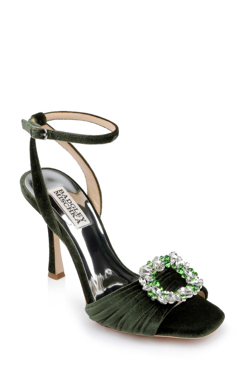 Emerald Green | Nixie Peep Toe Stiletto Sandal