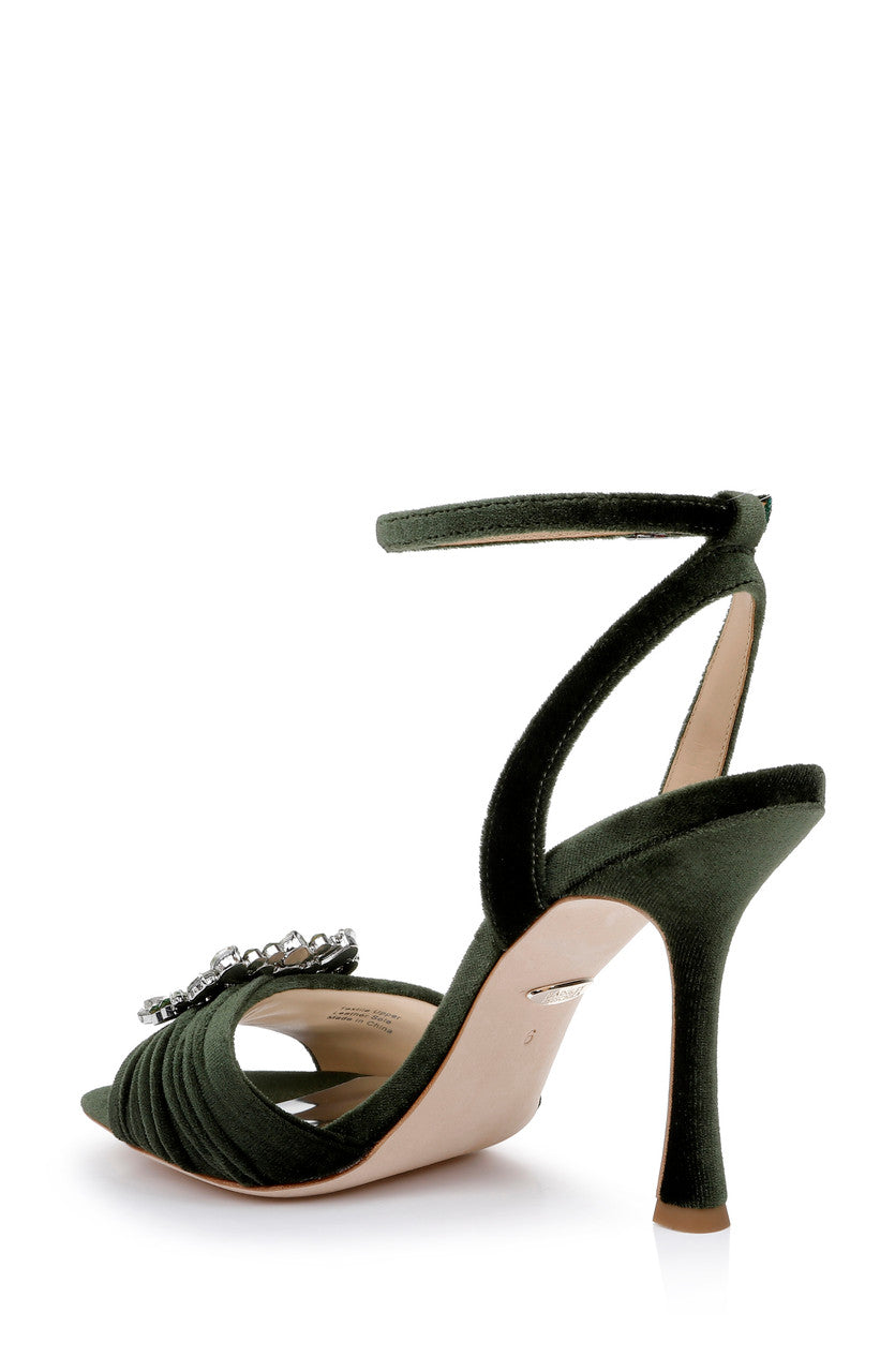 Emerald Green | Nixie Peep Toe Stiletto Sandal