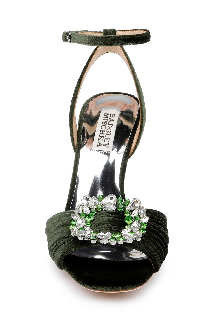 Emerald Green | Nixie Peep Toe Stiletto Sandal