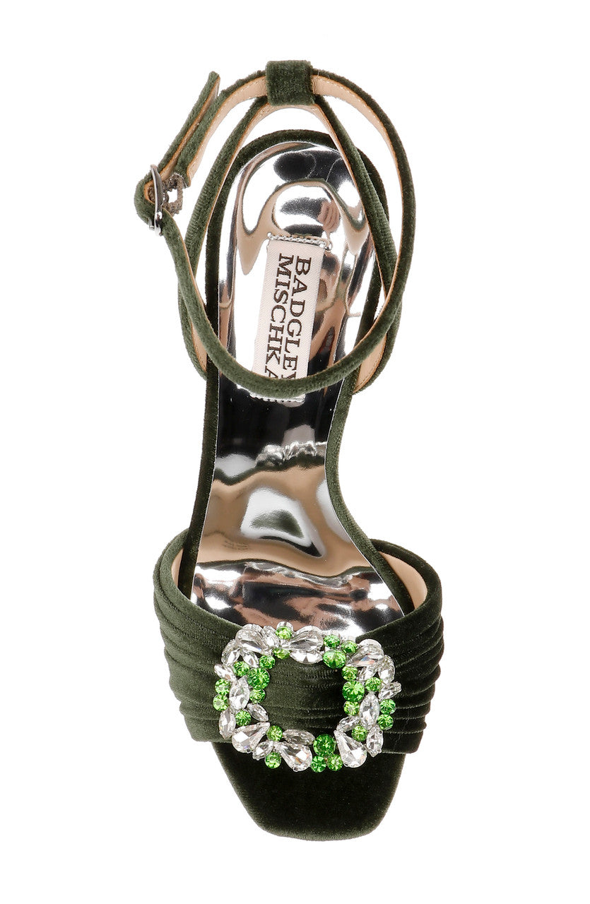 Emerald Green | Nixie Peep Toe Stiletto Sandal