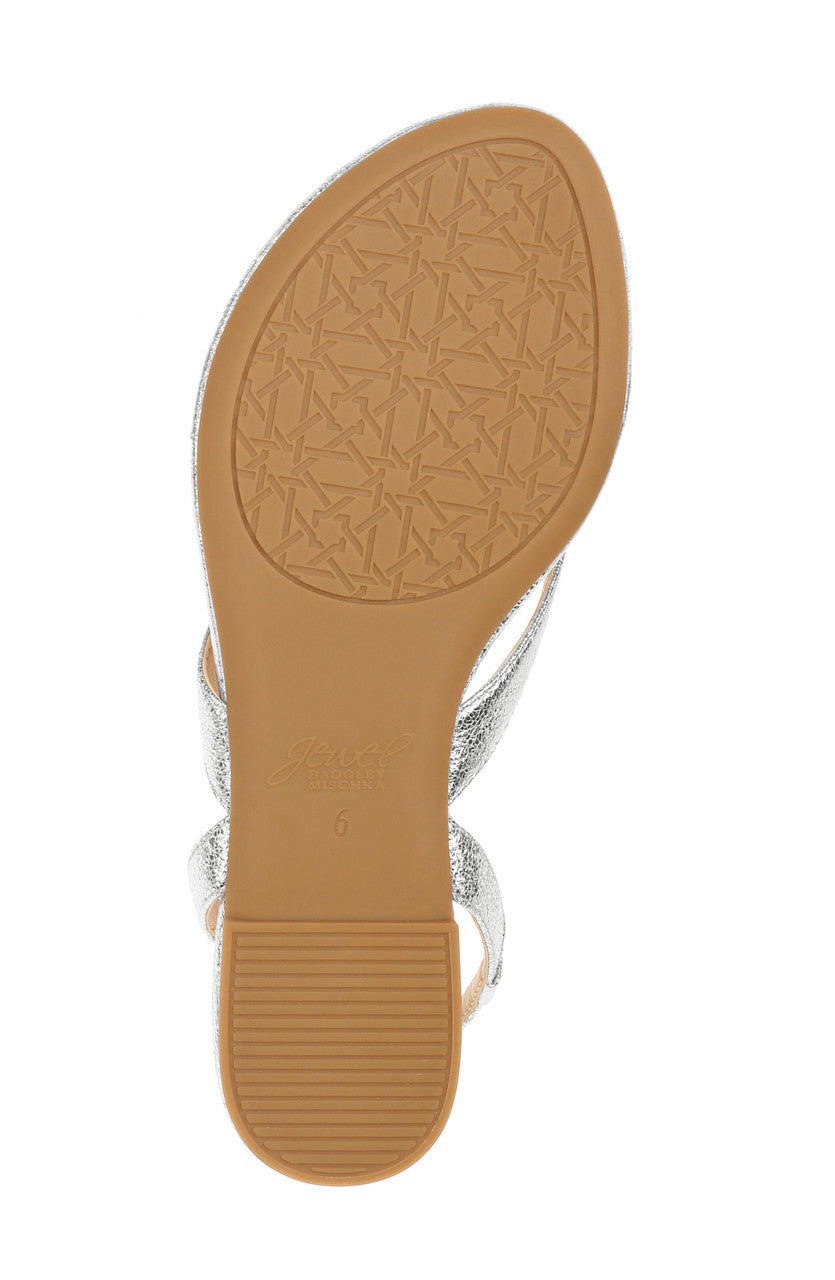 Silver | Nolana Strappy Ankle Tie Sandal