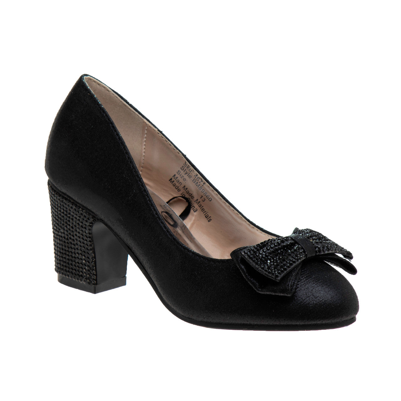 Badgley Mischka Little Kids Girls Medium Heel Dress Pump Shoes, Black, 6 Badgley Mischka Little Kids Girls Medium Heel Dress Pump Shoes, Black, 6