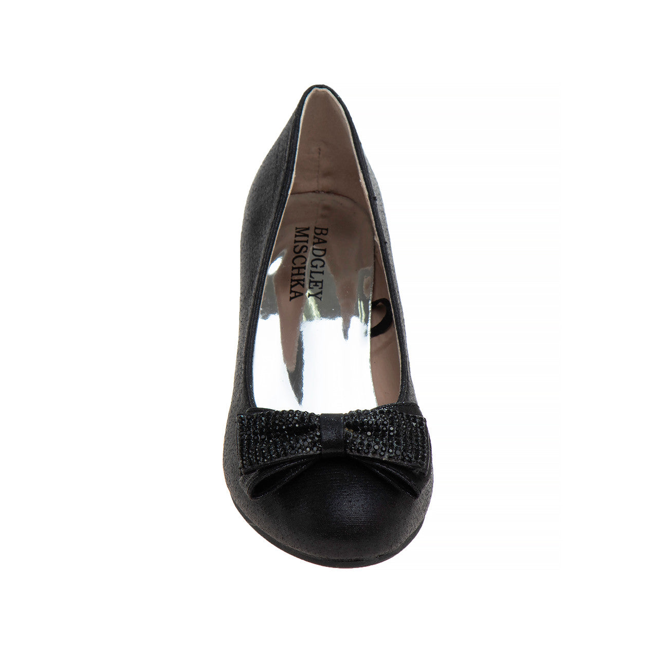 Badgley Mischka Little Kids Girls Medium Heel Dress Pump Shoes, Black, 6