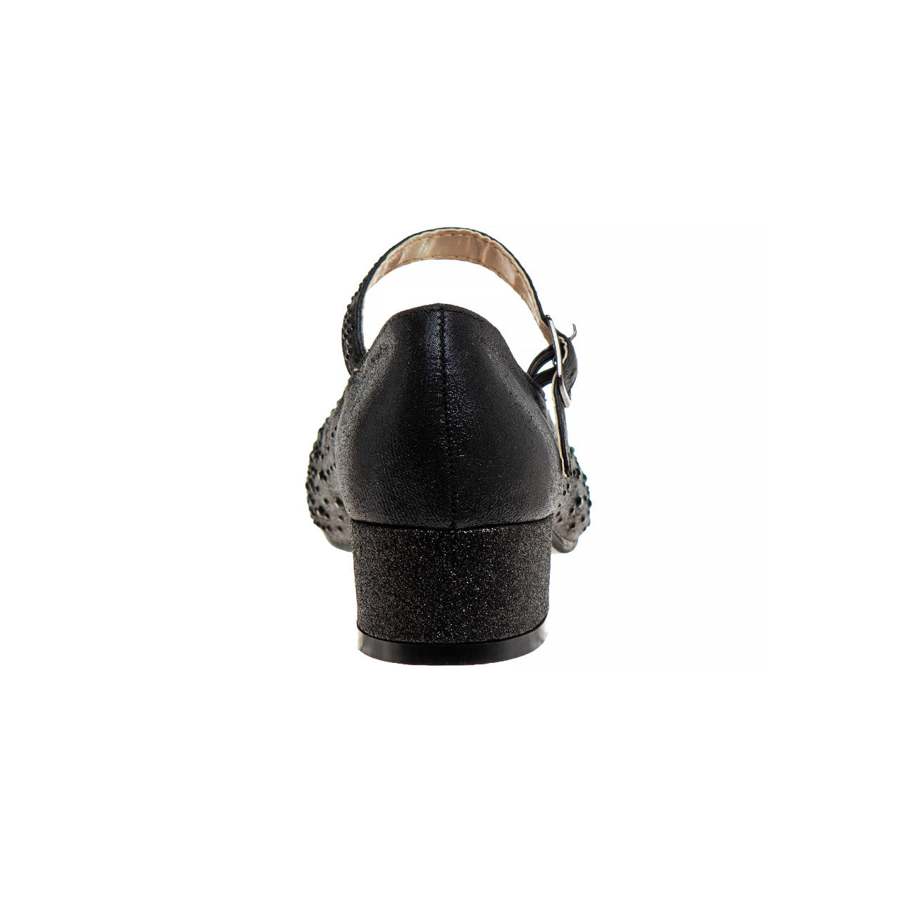 Black | Girls' Buckled Block Heel Dress Shoes