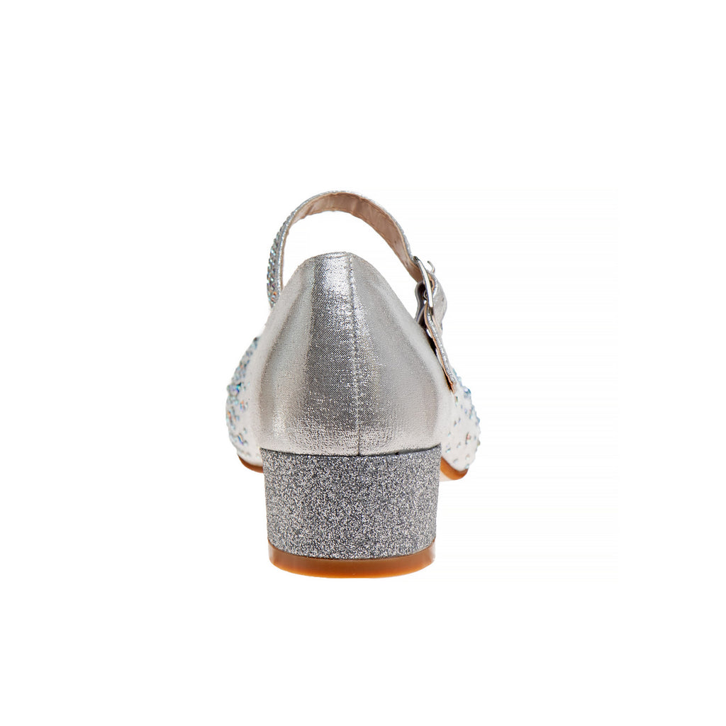 Silver | Girls' Buckled Block Heel Dress Shoes