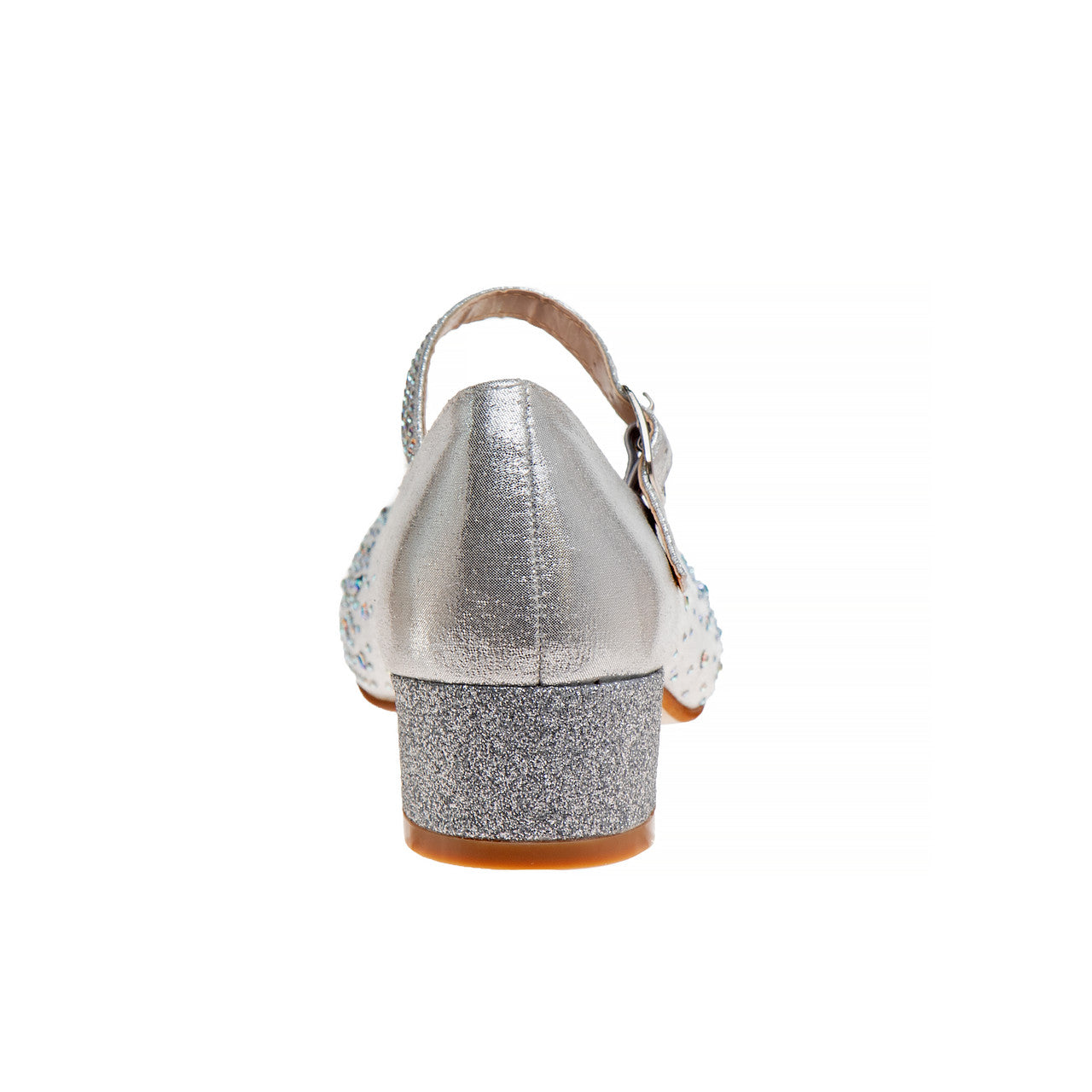 Silver | Girls' Buckled Block Heel Dress Shoes