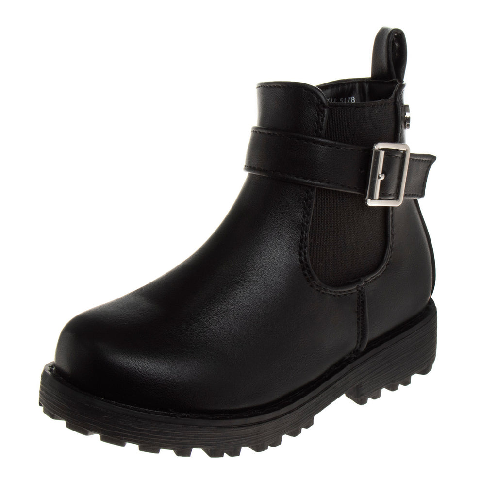 Black | Girls’ Bootie with Buckle