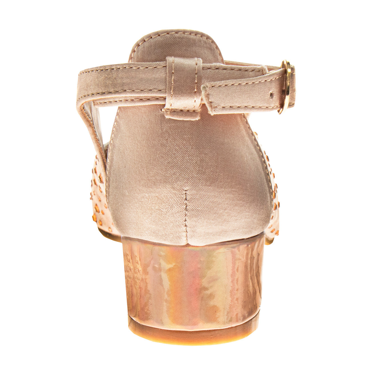 Rose Gold | Girls' Slingback Pump Dress Heels Back