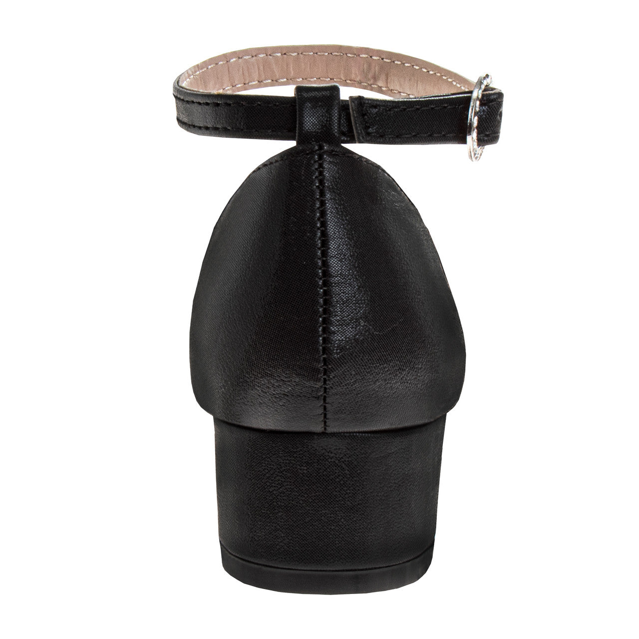 Black | Girls' Ankle Strap Dress Pumps Back