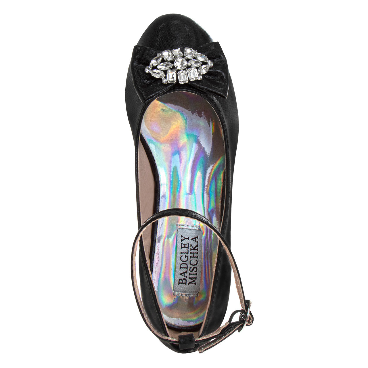 Black | Girls' Ankle Strap Dress Pumps Top