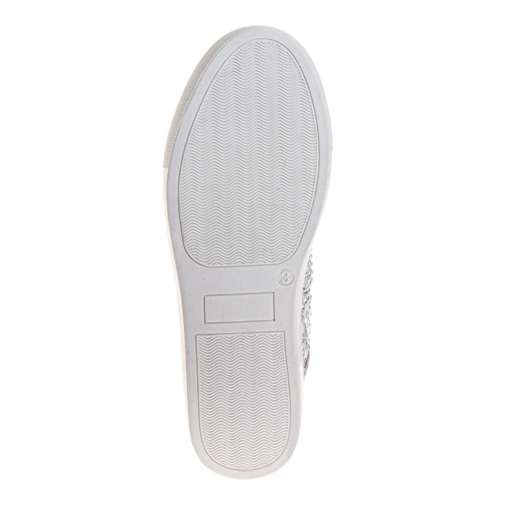 Silver | Girls' Glitzy Metallic Sneakers Sole