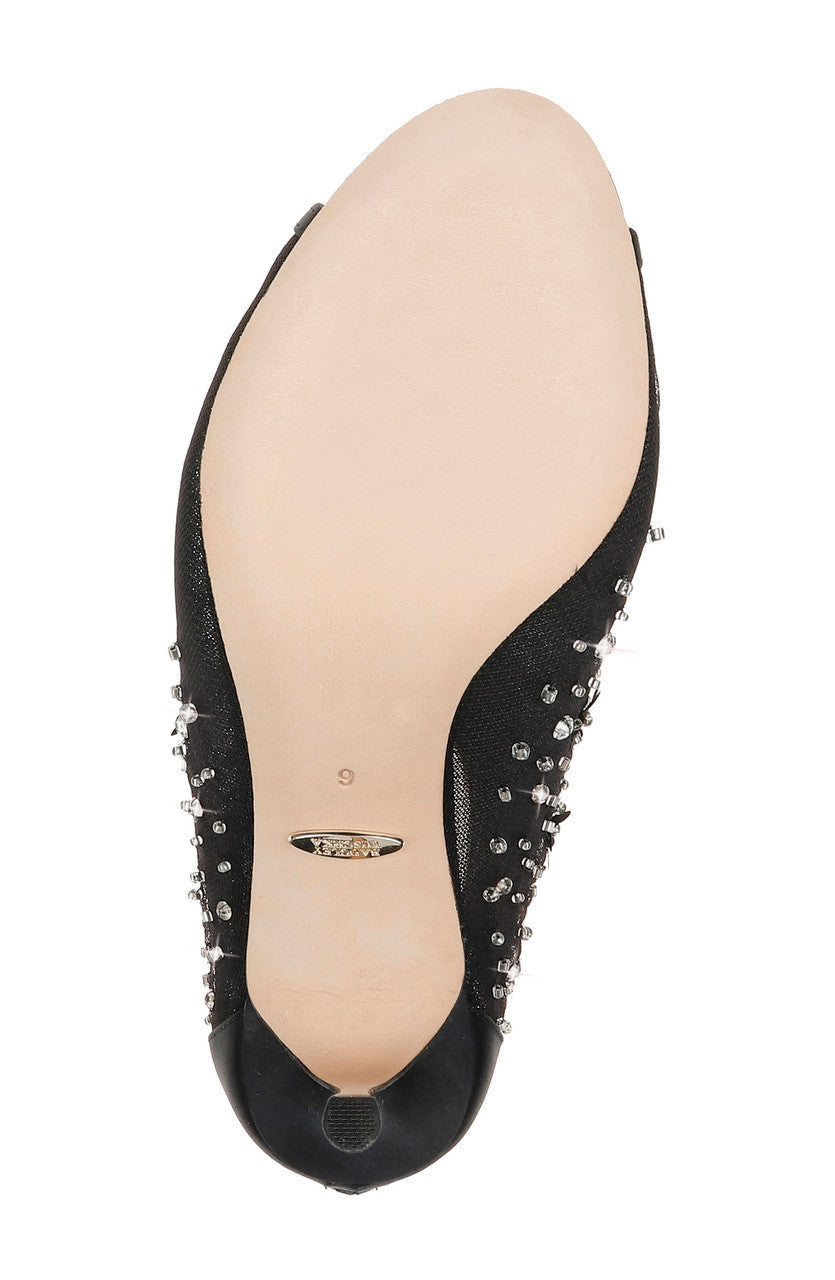Black | Olivia Embellished Mesh Bootie
