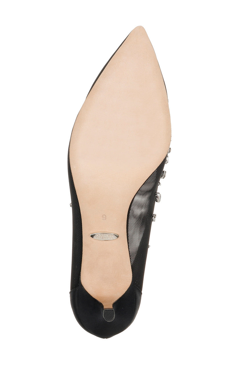 Black | Onyx Embellished Kitten Heel