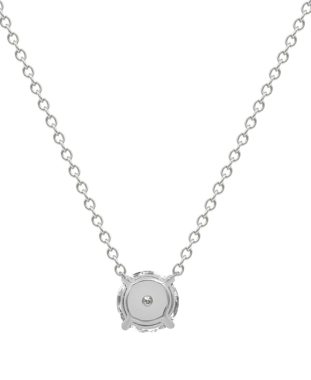 White Gold | Diamond Pendant Solitaire Plus Necklace Back