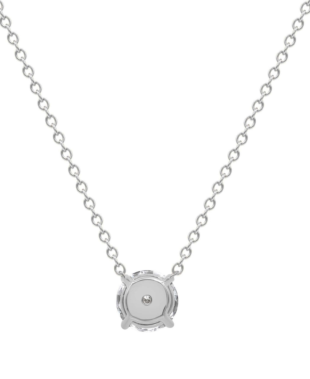 White Gold | Diamond Pendant Solitaire Plus Necklace Back