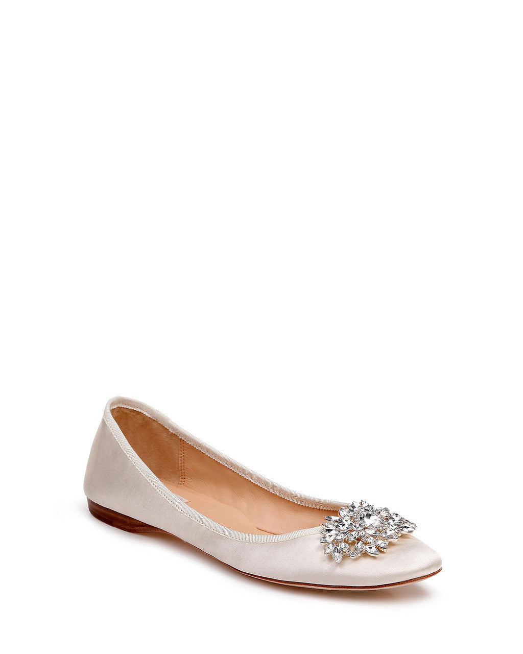 Ivory | Pippa Ballet Flat Evening Shoe