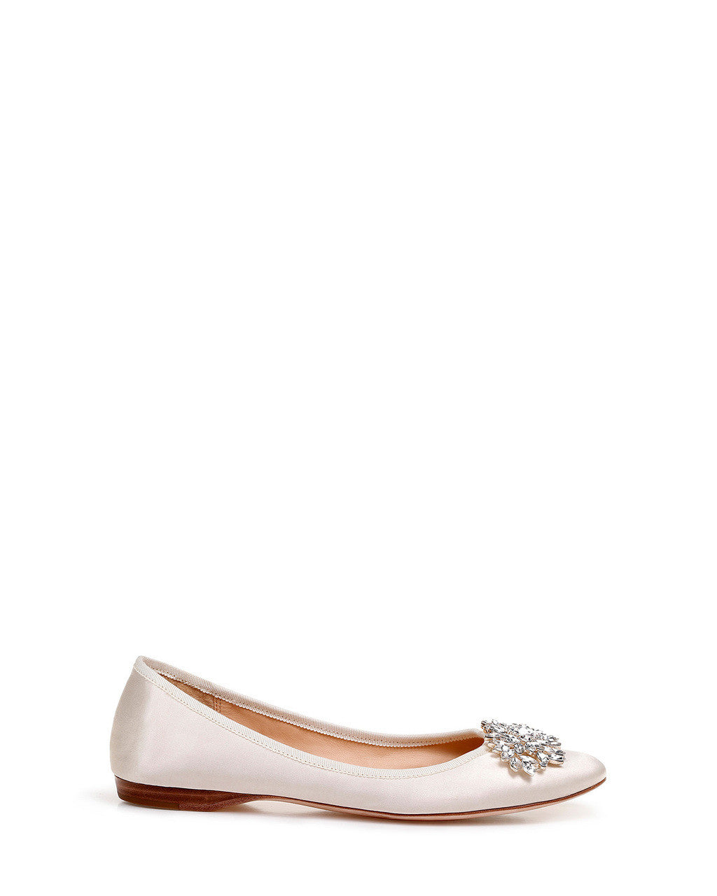 Ivory | Pippa Ballet Flat Evening Shoe