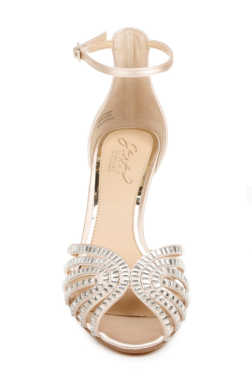 Champagne | Pixie Strappy Evening Shoe