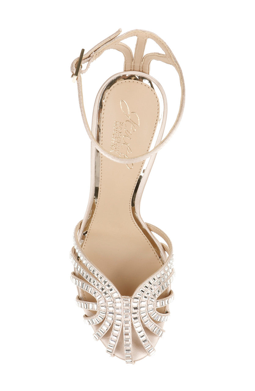 Champagne | Polly Caged Toe Evening Shoe