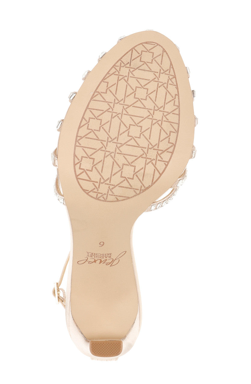 Champagne | Polly Caged Toe Evening Shoe